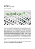 Rechtsbegriff: Anforderungsprofil