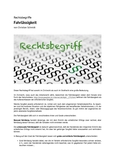 Rechtsbegriff: Fahrlässigkeit