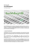 Rechtsbegriff: Geschäftsfähigkeit