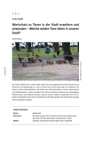 Wortschatz zu Tieren in der Stadt erweitern und anwenden
