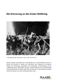 Die Erinnerung an den Ersten Weltkrieg