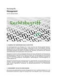 Rechtsbegriff: Management