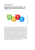 Mit Multiple-Choice-Quiz im Online-Unterricht Ergebnisse sichern