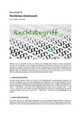 Rechtsbegriff: Kirchliches Arbeitsrecht