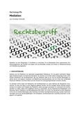 Rechtsbegriff: Mediation