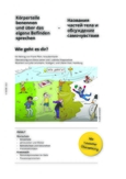 Körperteile und das eigene Befinden (mit russischer Übersetzung)