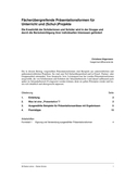 Fächerübergreifende Präsentationsformen