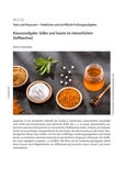 Klausuraufgabe: Süßes und Saures im menschlichen Stoffwechsel