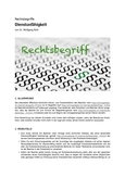 Rechtsbegriff: Dienstunfähigkeit
