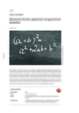 Binomische Formeln algebraisch und geometrisch betrachtet