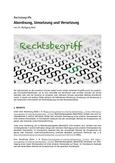 Rechtsbegriff: Abordnung, Umsetzung und Versetzung