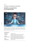 Qualitative und quantitative Forschungsmethoden