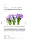 Hörverstehen zum Thema Blumen trainieren