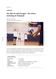 Der untere Aufschlag im Volleyball