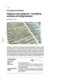 Integrieren oder intrigieren?