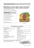 Übungsmaterial zum Thema "Obst und Gemüse"