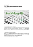 Rechtsbegriff: Fach- oder Dienstaufsichtsbeschwerde