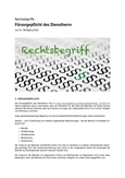 Rechtsbegriff: Fürsorgepflicht des Dienstherrn
