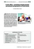 Practising simple present and present progressive on three levels