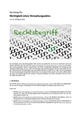 Rechtsbegriff: Nichtigkeit eines Verwaltungsaktes