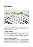 Rechtsbegriff: Juristische Person