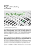Rechtsbegriff: Religiös motivierte Kleidung
