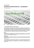 Rechtsbegriff: Gesetzliche Unfallversicherung – das Regelwerk