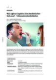 Was sagt das Ergebnis eines medizinischen
Tests aus?