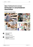 Einkaufen in verschiedenen Geschäften