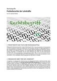 Rechtsbegriff: Freiheitsrechte der Lehrkräfte
